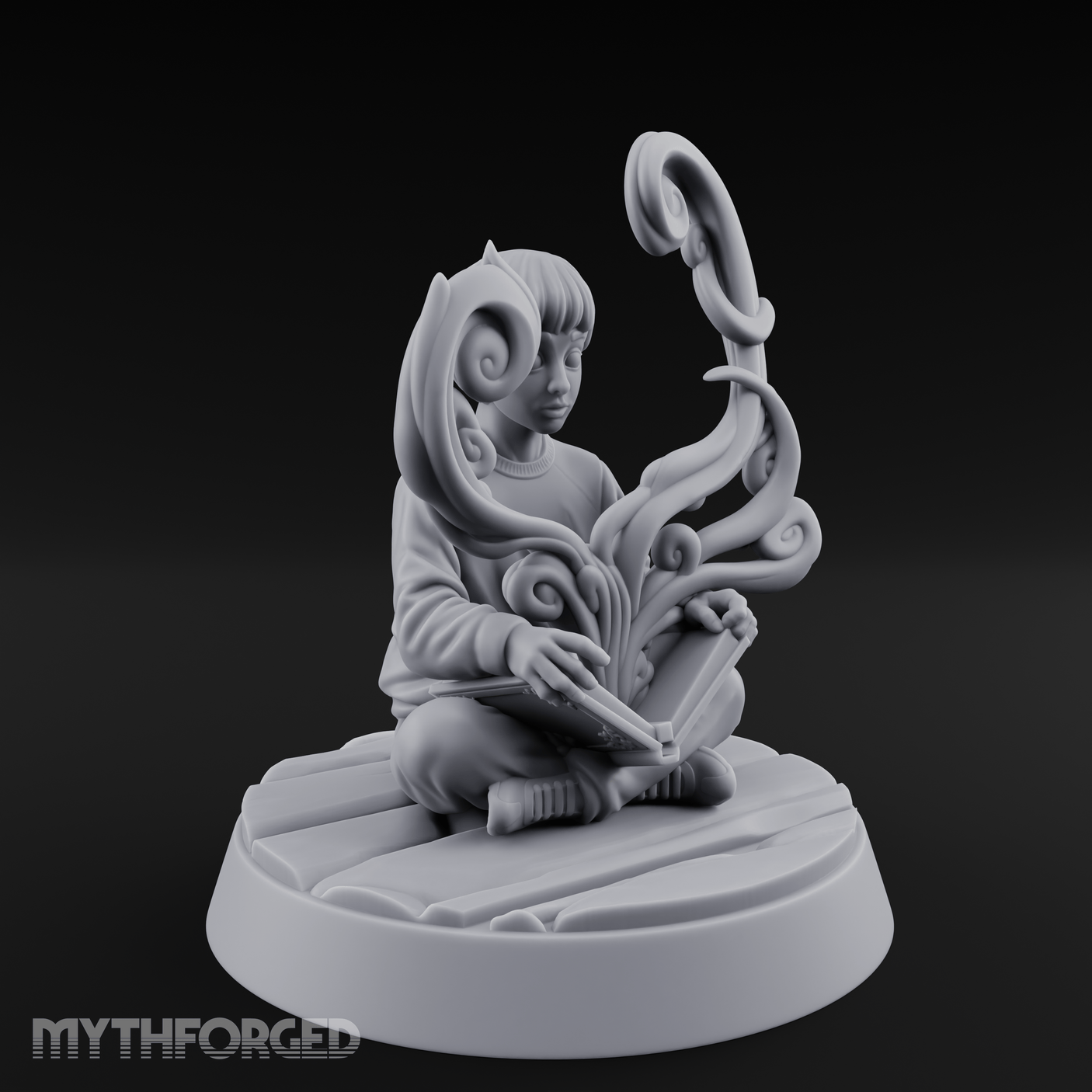 Magic Conjuring Young Boy Miniature for Dungeons and Dragons, Pathfinder or other TTRPGs