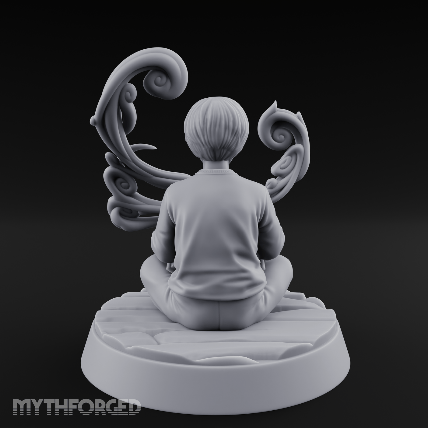 Magic Conjuring Young Boy Miniature for Dungeons and Dragons, Pathfinder or other TTRPGs