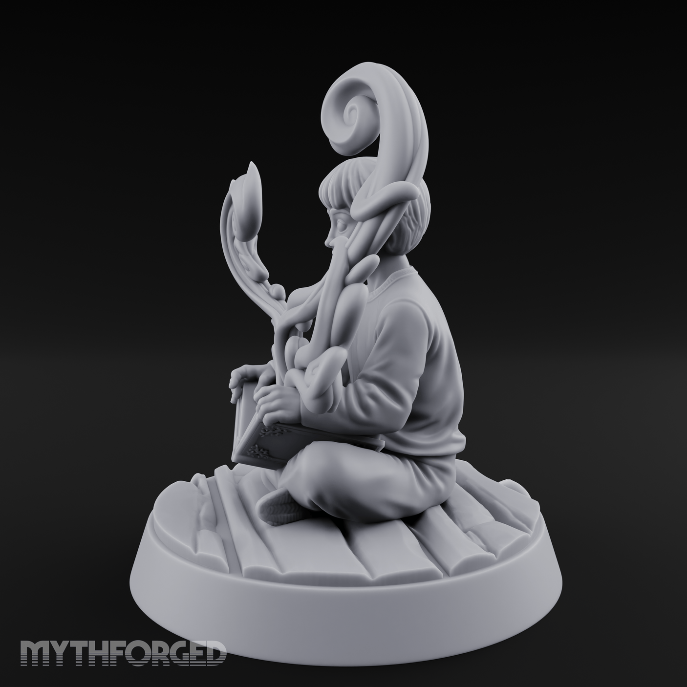 Magic Conjuring Young Boy Miniature for Dungeons and Dragons, Pathfinder or other TTRPGs