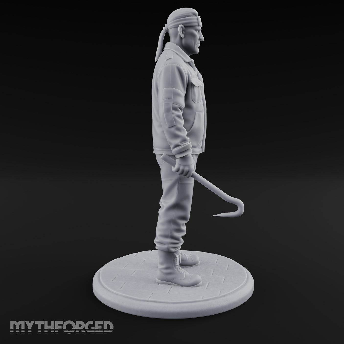 Baton Dangling Human Thug Miniature for Dungeons and Dragons, Pathfinder or other TTRPGs