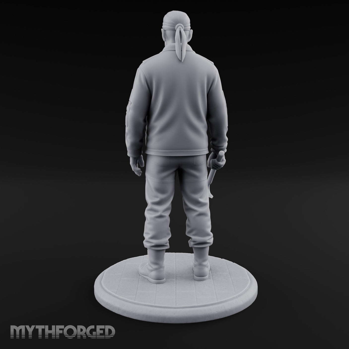 Baton Dangling Human Thug Miniature for Dungeons and Dragons, Pathfinder or other TTRPGs