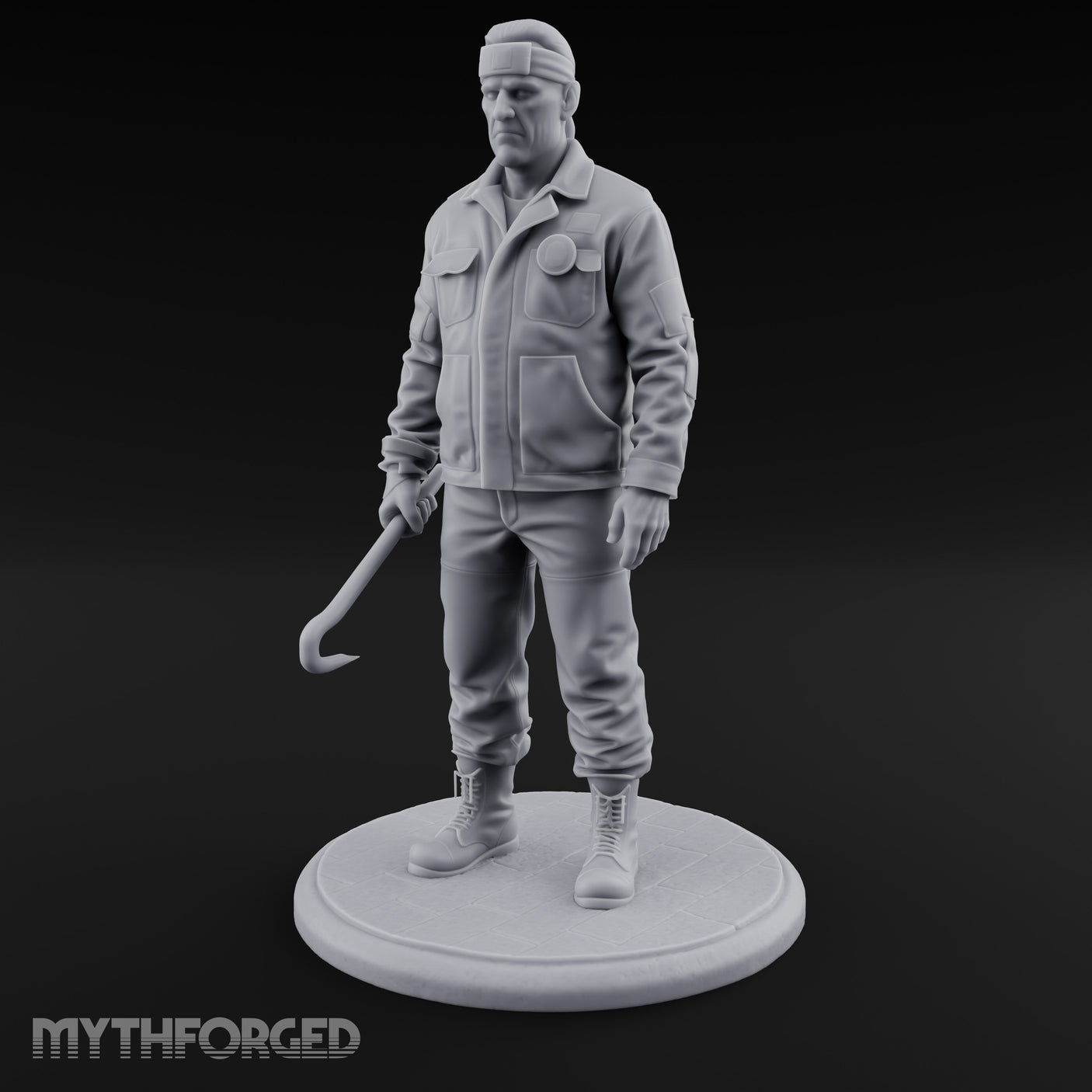 Baton Dangling Human Thug Miniature for Dungeons and Dragons, Pathfinder or other TTRPGs