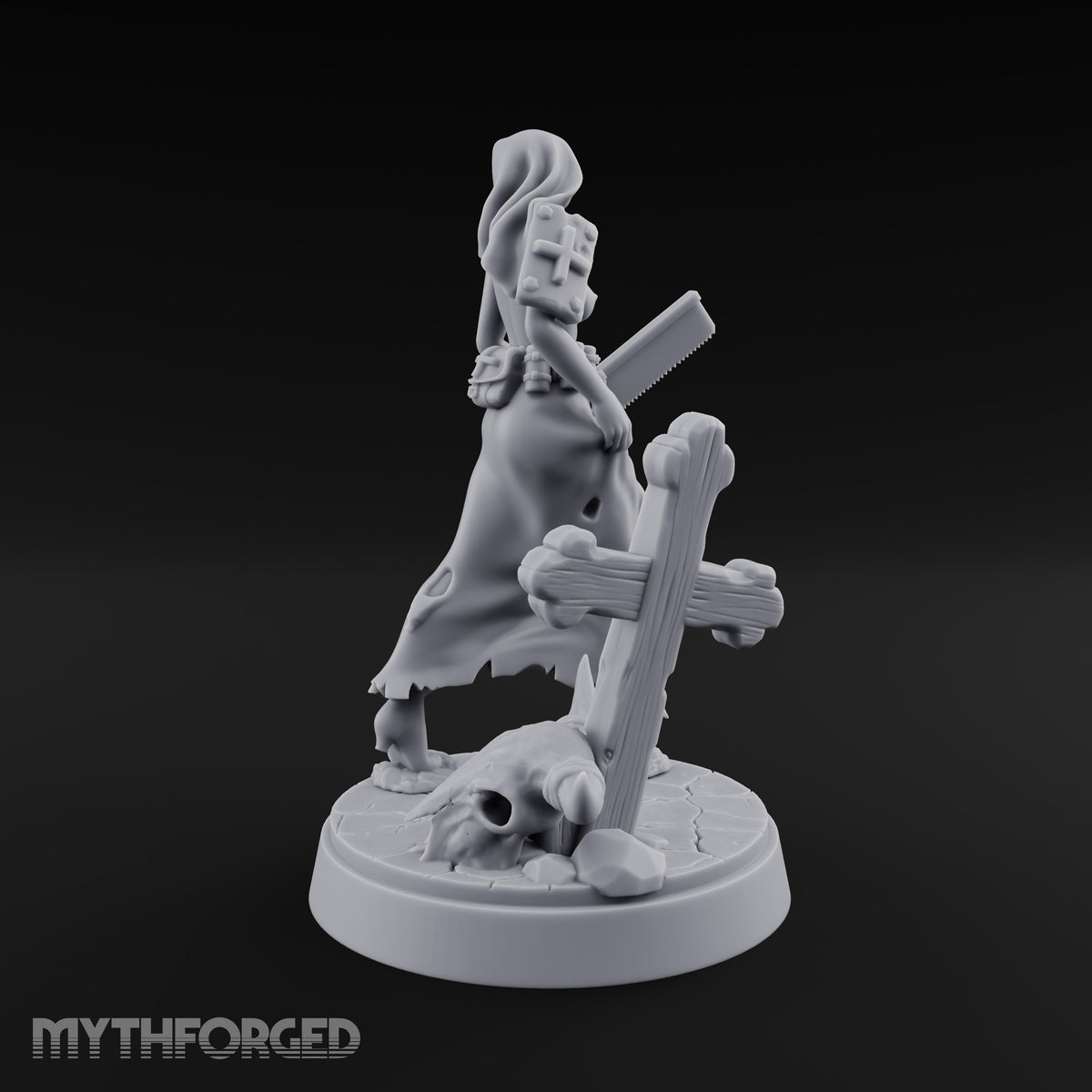 Ready to Operate Human Battle Nurse Miniature for Dungeons and Dragons, Pathfinder or other TTRPGs