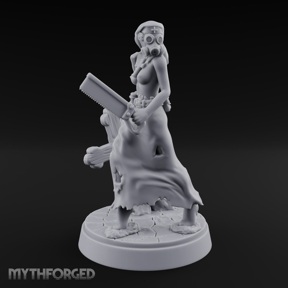 Ready to Operate Human Battle Nurse Miniature for Dungeons and Dragons, Pathfinder or other TTRPGs