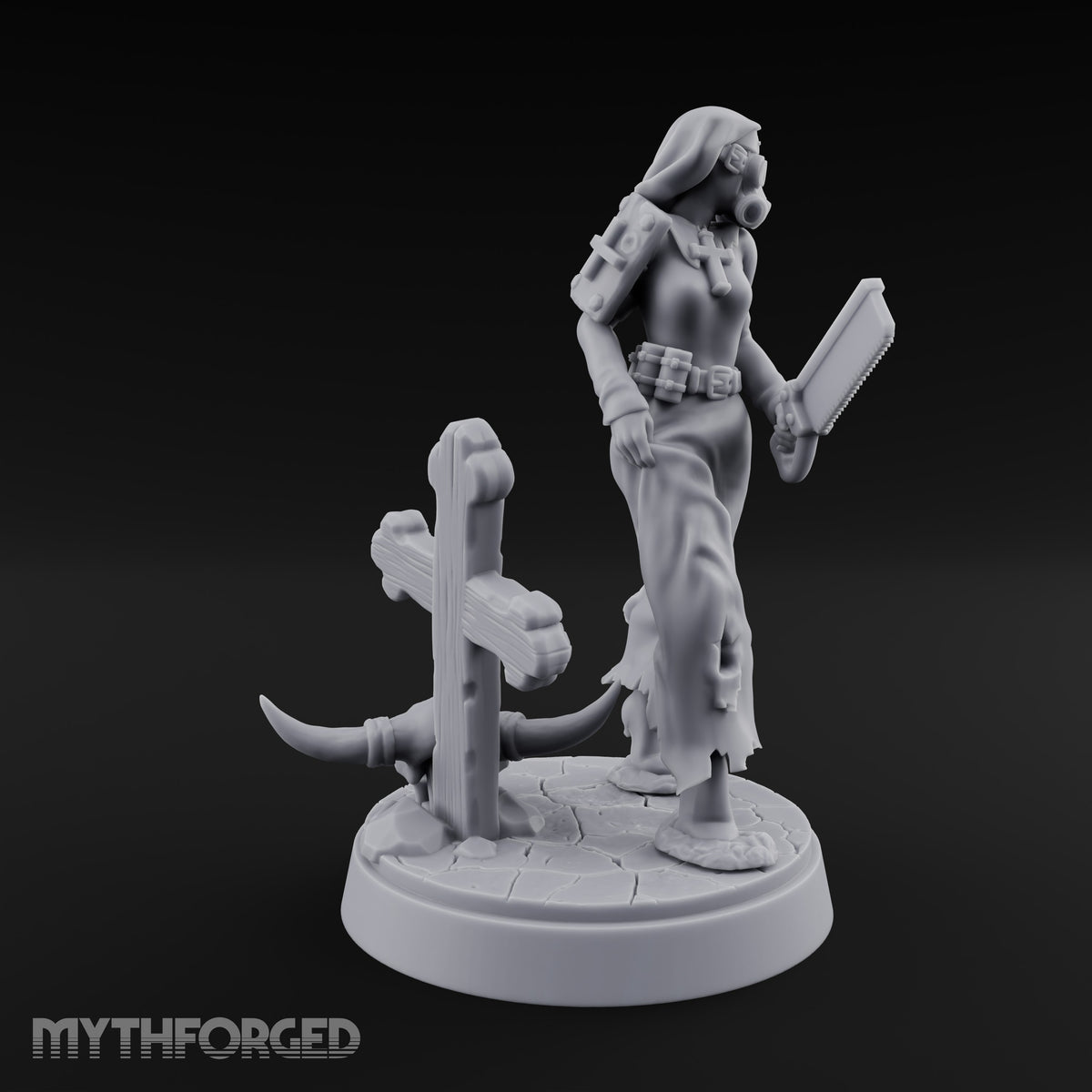 Ready to Operate Human Battle Nurse Miniature for Dungeons and Dragons, Pathfinder or other TTRPGs