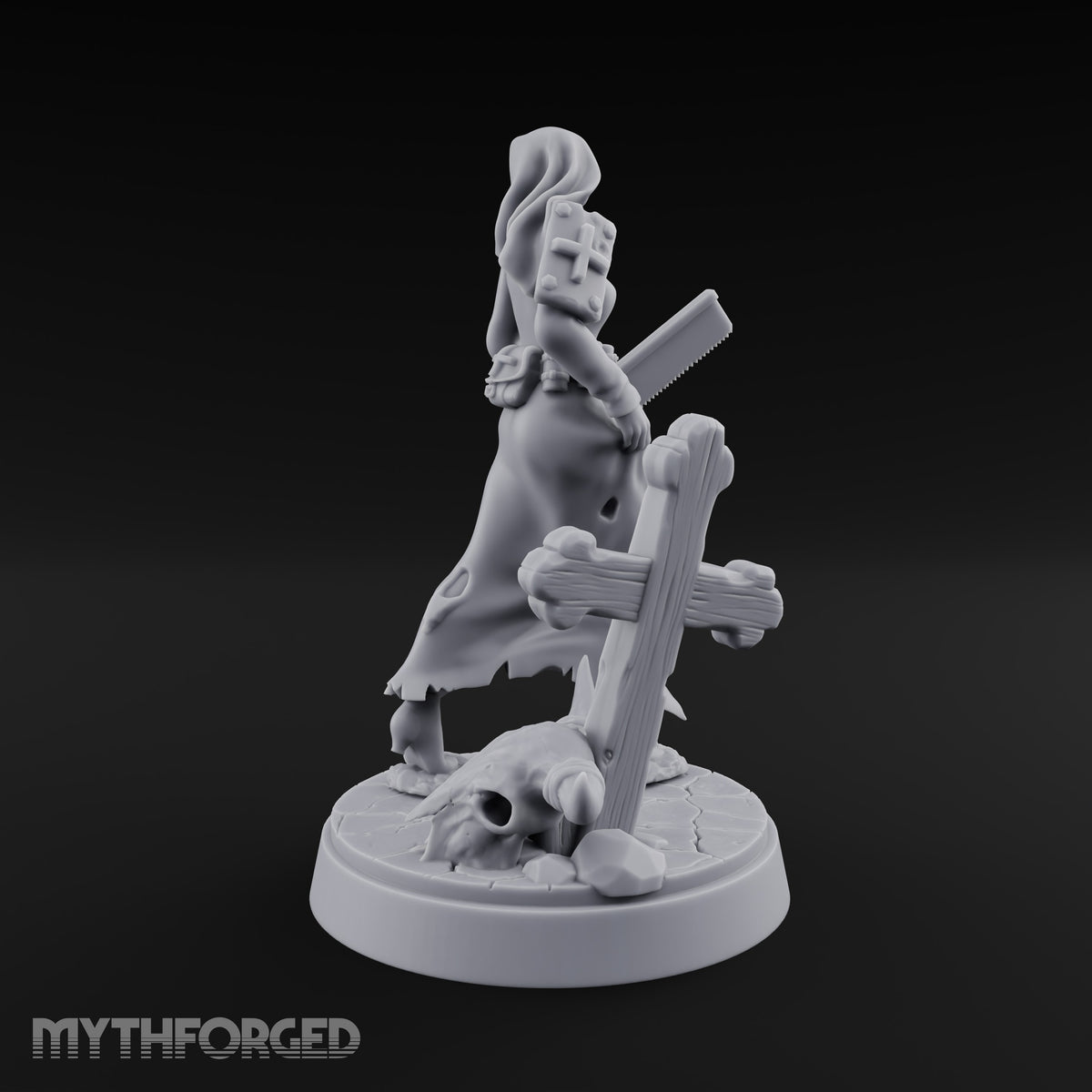 Ready to Operate Human Battle Nurse Miniature for Dungeons and Dragons, Pathfinder or other TTRPGs