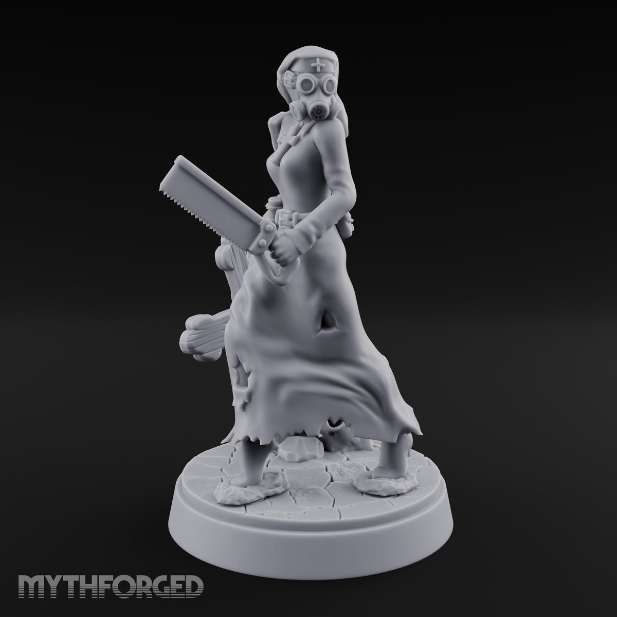 Ready to Operate Human Battle Nurse Miniature for Dungeons and Dragons, Pathfinder or other TTRPGs