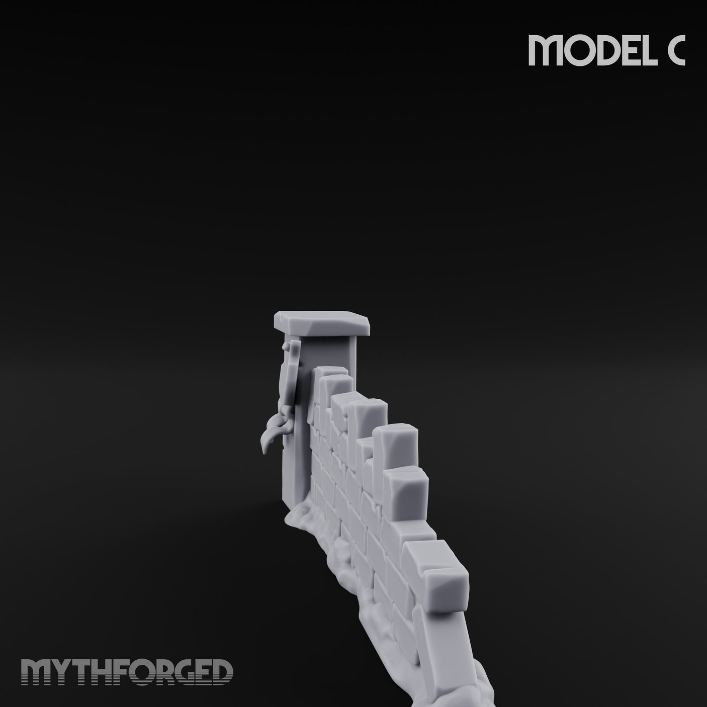 Battle-Scarred Shield-Strewn Battlefield Barricade Ruin C Miniature for Dungeons and Dragons, Pathfinder or other TTRPGs