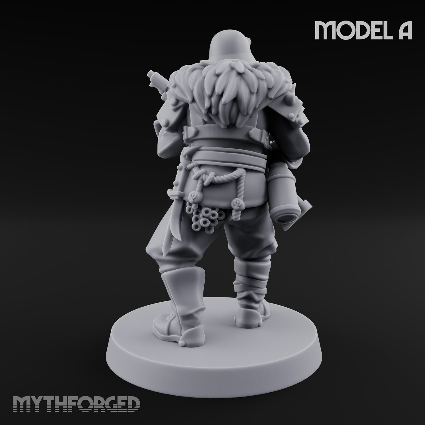 Bayonet Fixed Rifle Advancing Ashen Trooper A Miniature for Dungeons and Dragons, Pathfinder or other TTRPGs