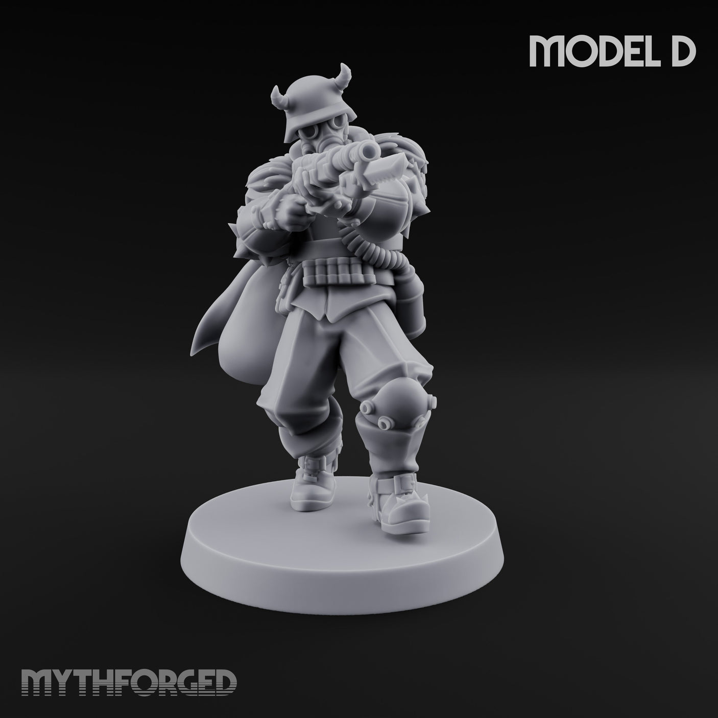 Bayonet Fixed Rifle Advancing Ashen Trooper D Miniature for Dungeons and Dragons, Pathfinder or other TTRPGs