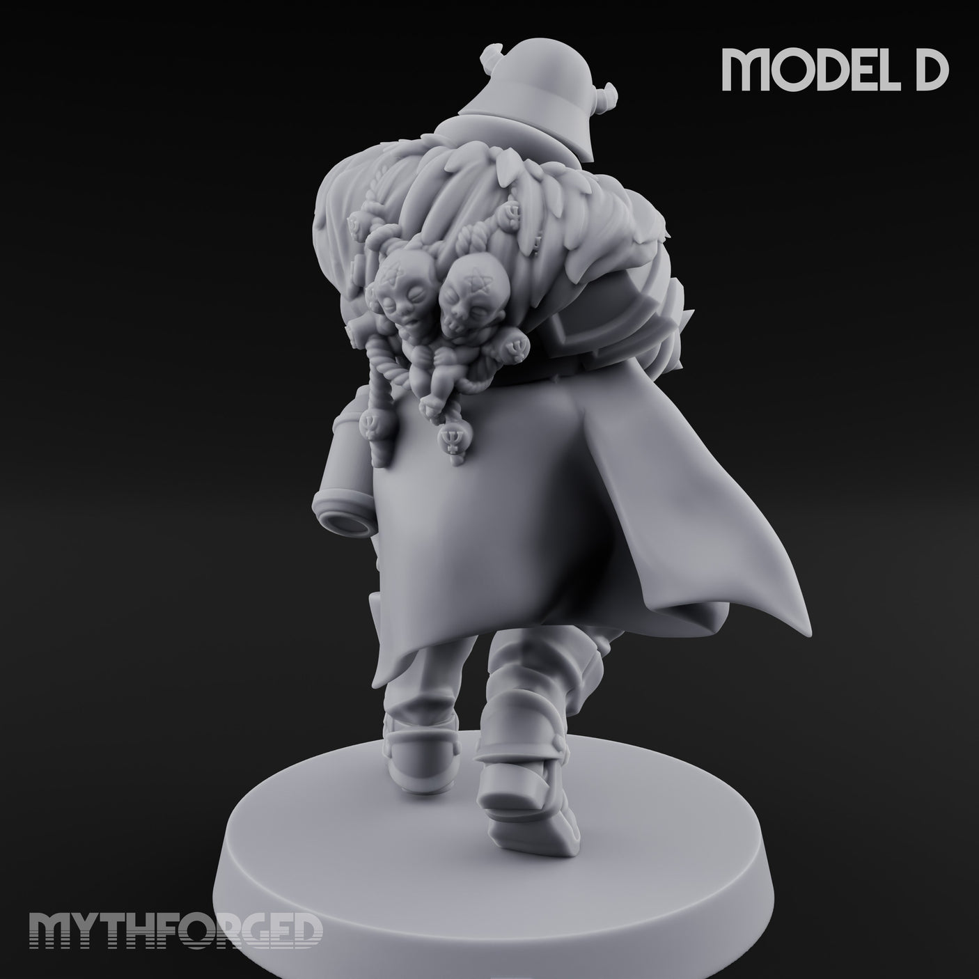 Bayonet Fixed Rifle Advancing Ashen Trooper D Miniature for Dungeons and Dragons, Pathfinder or other TTRPGs
