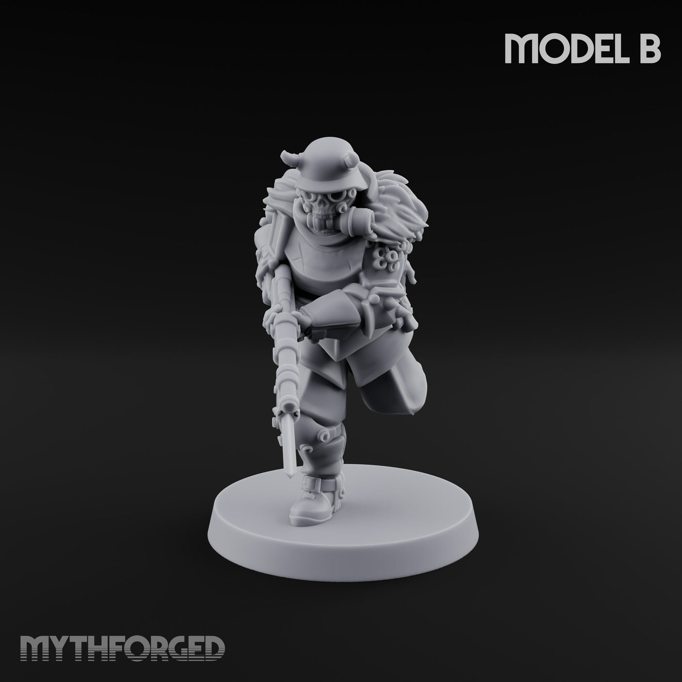 Bayonet Fixed Rifle Advancing Ashen Troopers — B