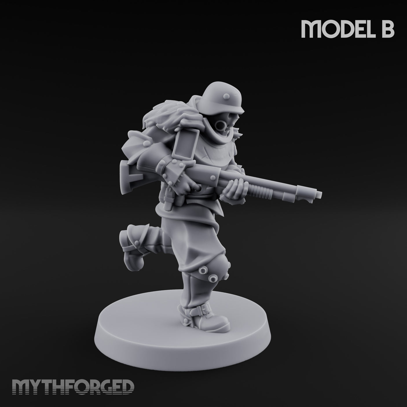 Bayonet Fixed Rifle Advancing Ashen Troopers — B gallery 2