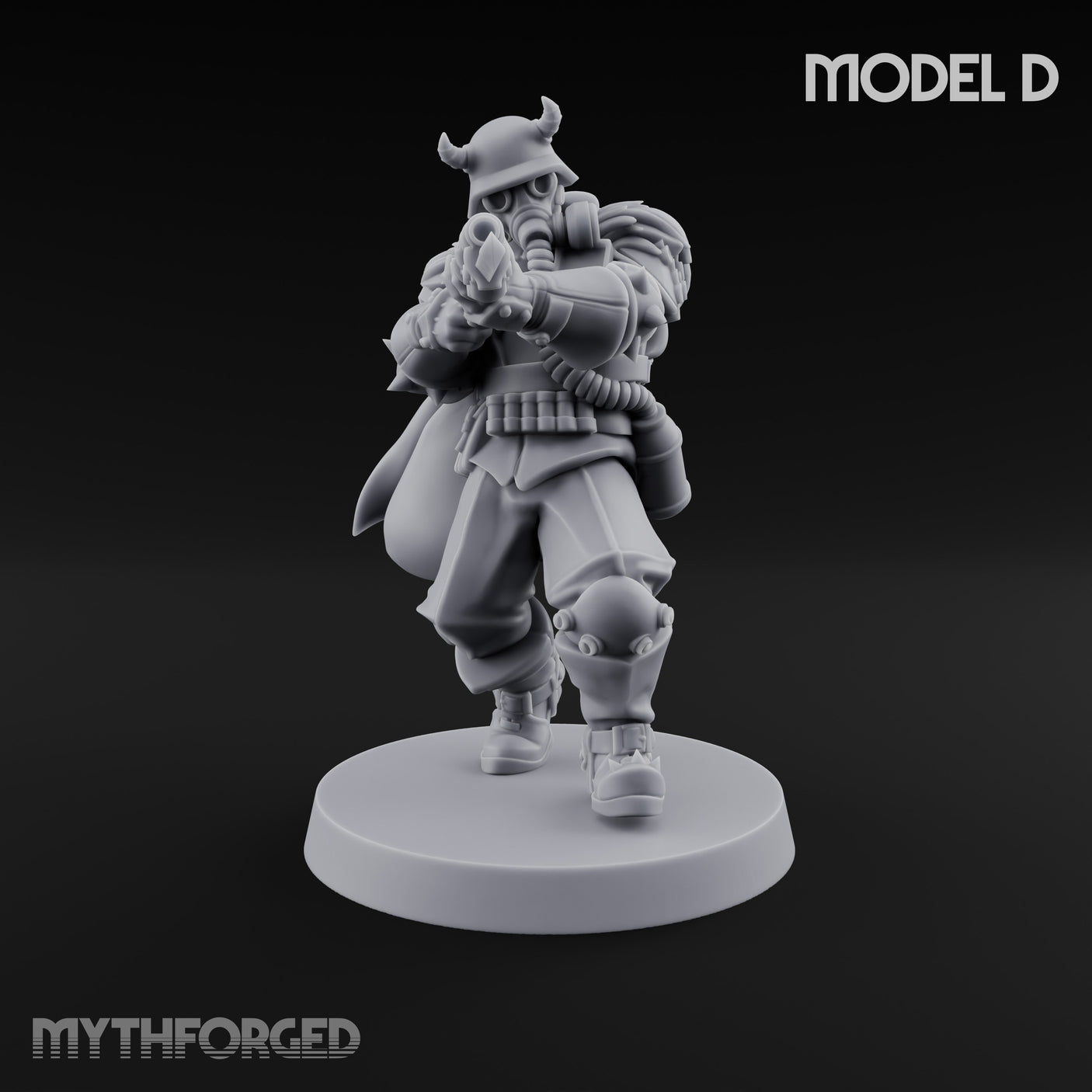 Bayonet Fixed Rifle Advancing Ashen Troopers — D