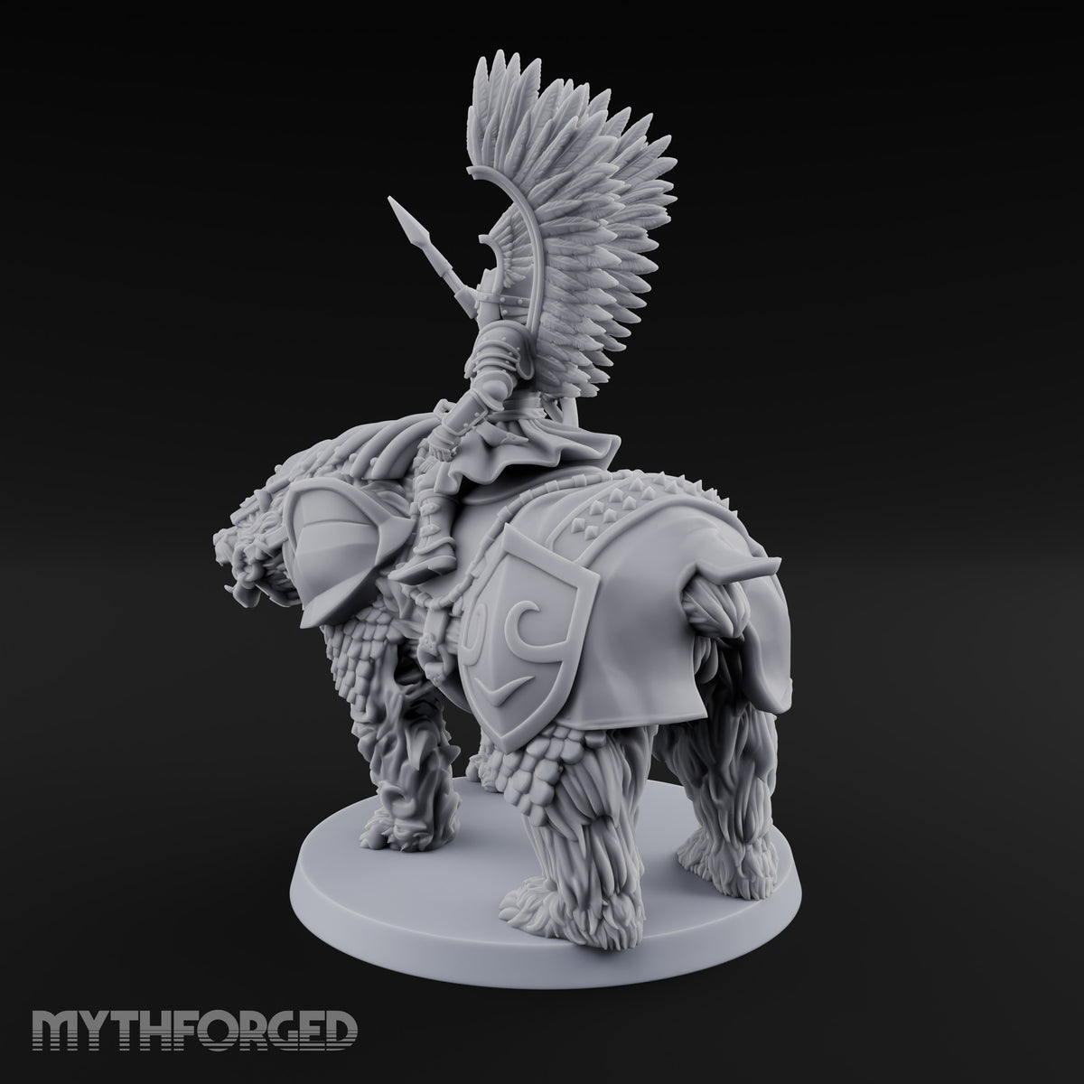 Winged Hussars, Armoured Bruin Dwarf Bear Rider A