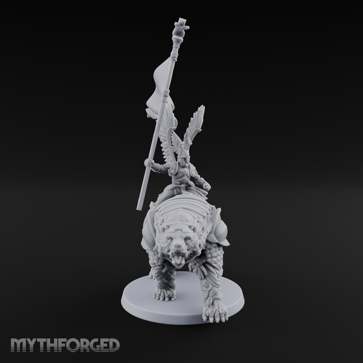 Winged Hussars, Armoured Bruin Dwarf Bear Rider B