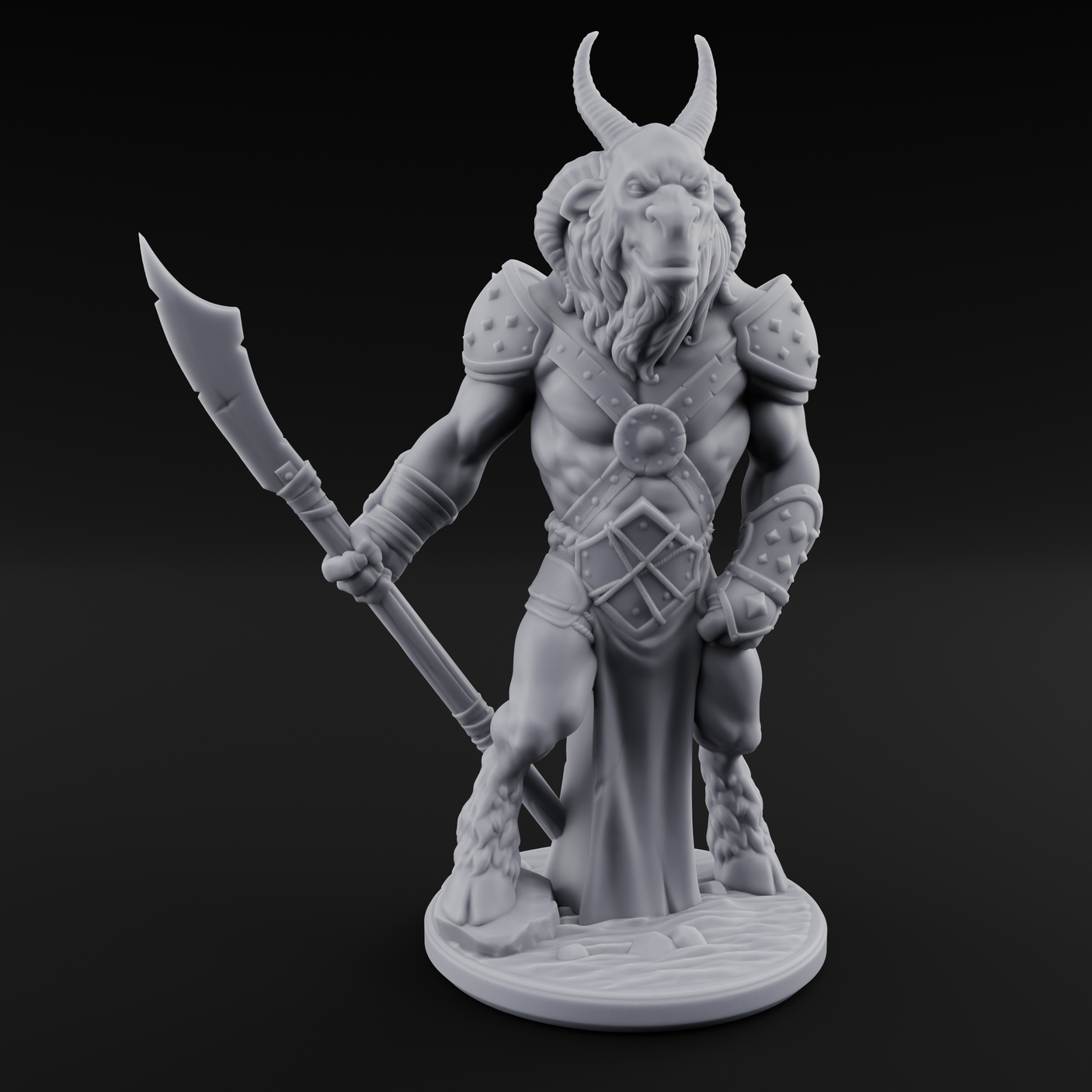 Standing Guard Beastfolk Warriors Miniature for Dungeons and Dragons, Pathfinder or other TTRPGs