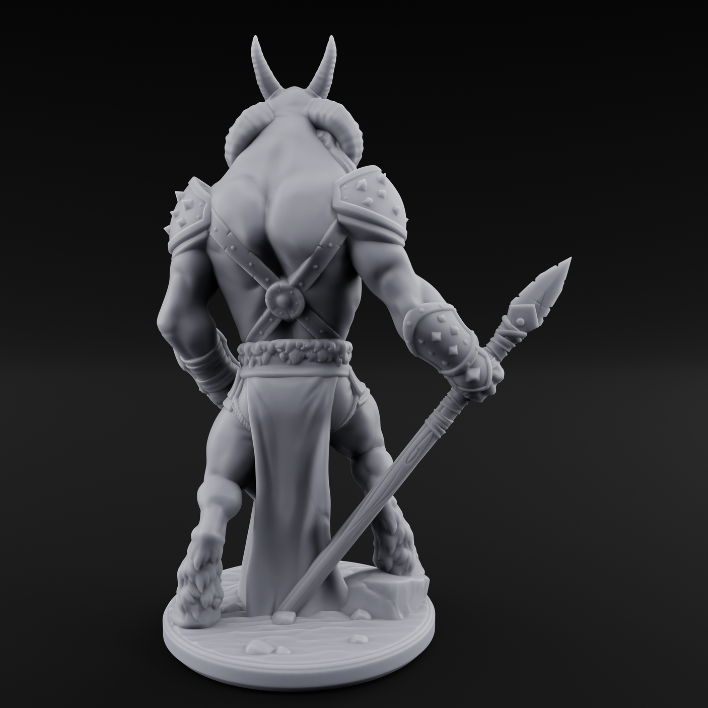 Standing Guard Beastfolk Warrior B Miniature for Dungeons and Dragons, Pathfinder or other TTRPGs