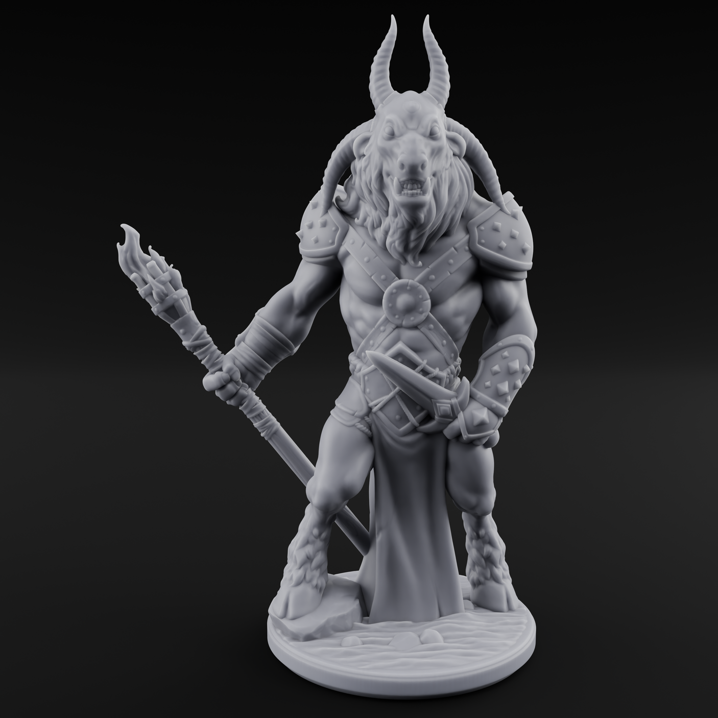 Standing Guard Beastfolk Warriors Miniature for Dungeons and Dragons, Pathfinder or other TTRPGs