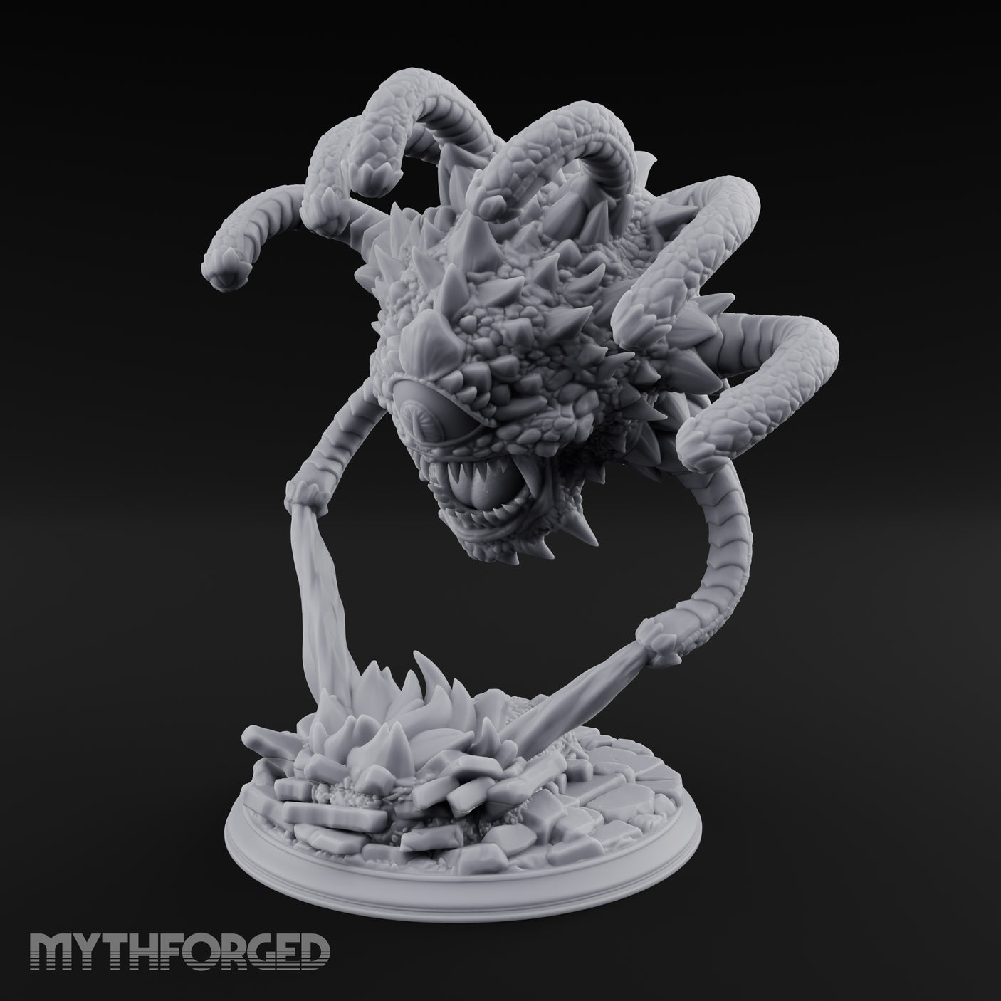 Crystal Bursting Beholder Tyrant Miniature for Dungeons and Dragons, Pathfinder or other TTRPGs