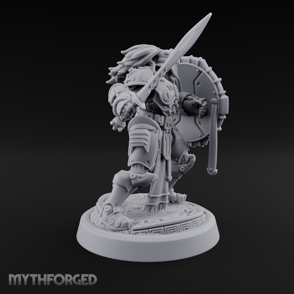 Phalanx Holds Past Sunset Human Hoplite Warrior A