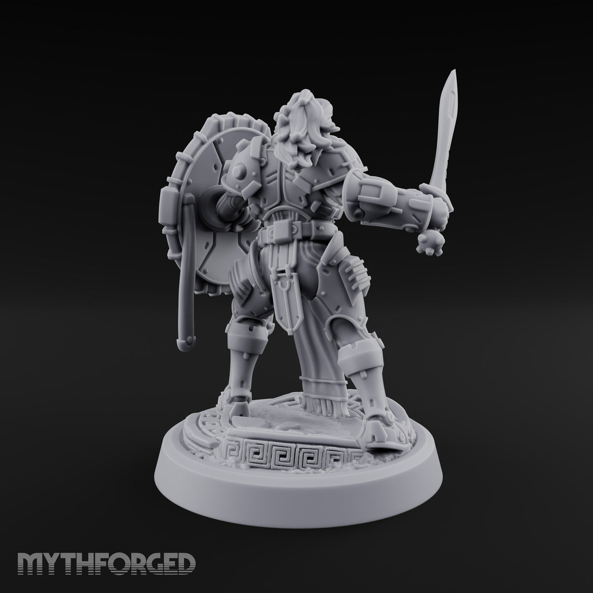 Phalanx Holds Past Sunset Human Hoplite Warrior A