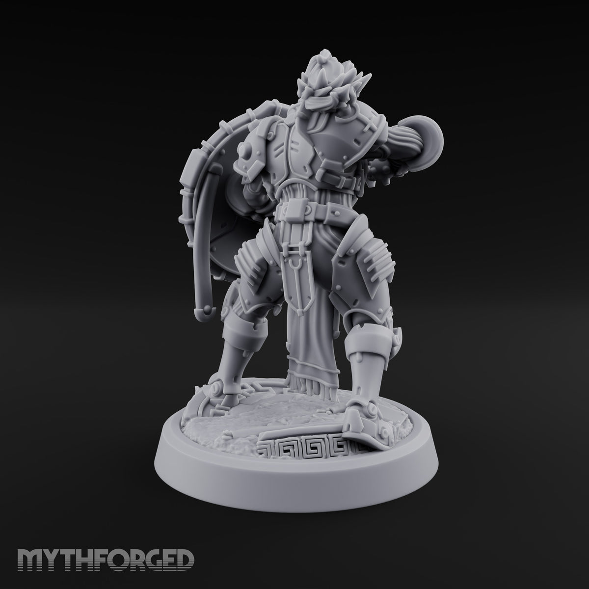 Phalanx Holds Past Sunset Human Hoplite Warrior B