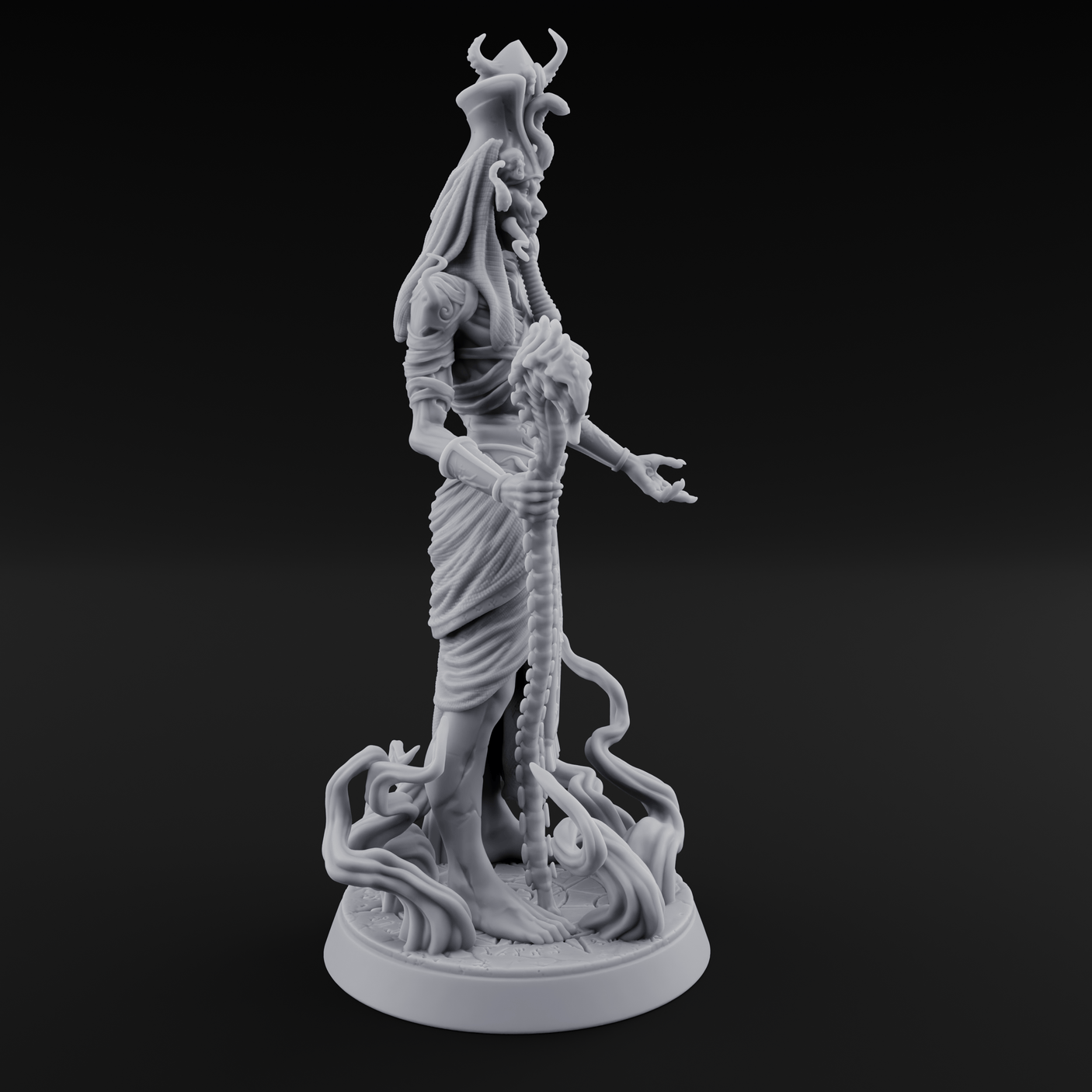 The Black Pharaoh Miniature for Dungeons and Dragons, Pathfinder or other TTRPGs