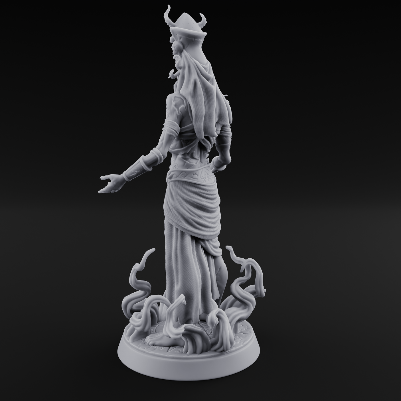 The Black Pharaoh Miniature for Dungeons and Dragons, Pathfinder or other TTRPGs