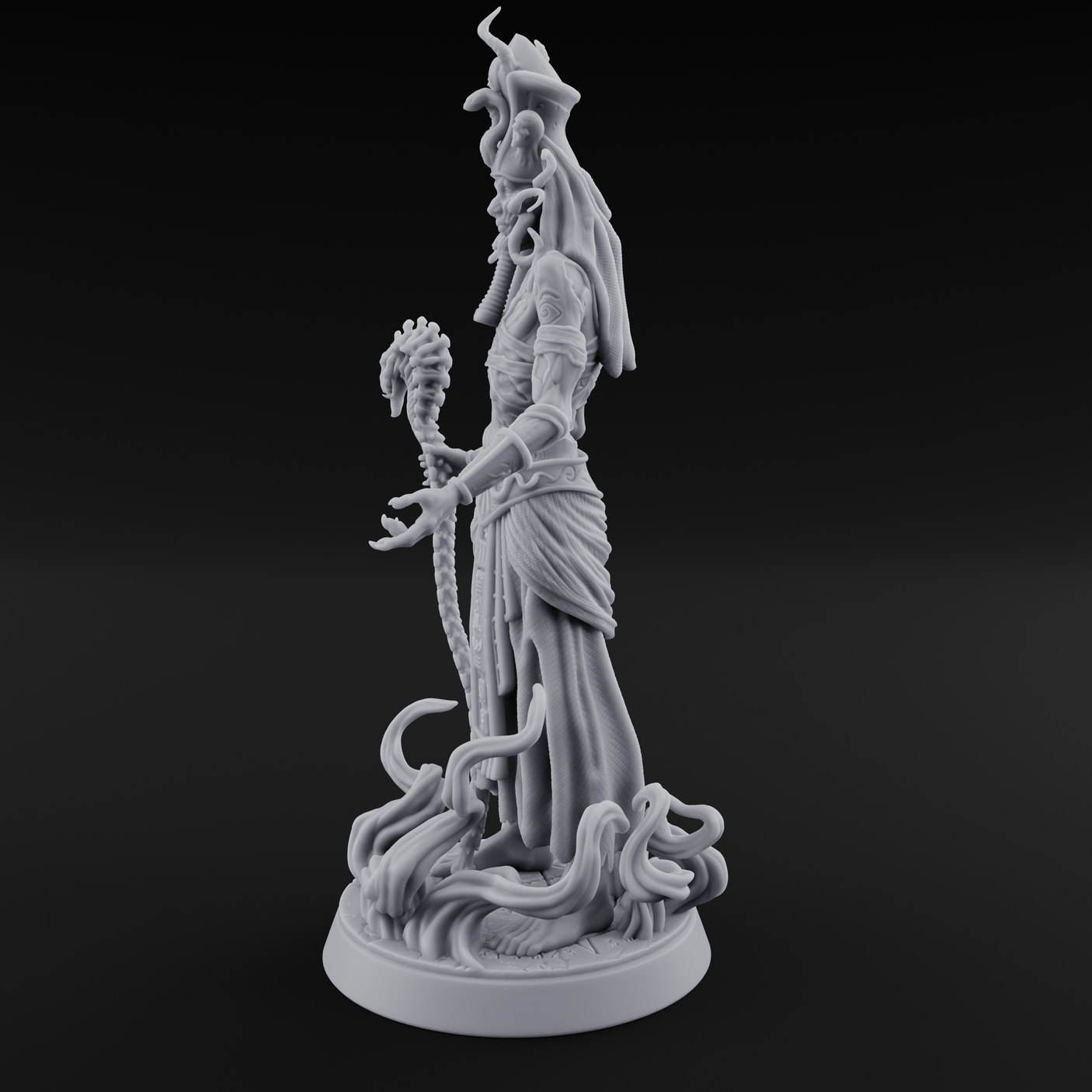 The Black Pharaoh Miniature for Dungeons and Dragons, Pathfinder or other TTRPGs
