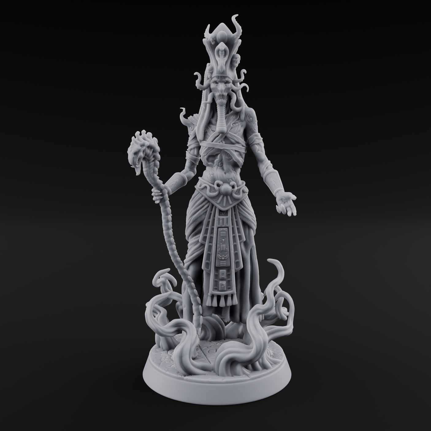 The Black Pharaoh Miniature for Dungeons and Dragons, Pathfinder or other TTRPGs
