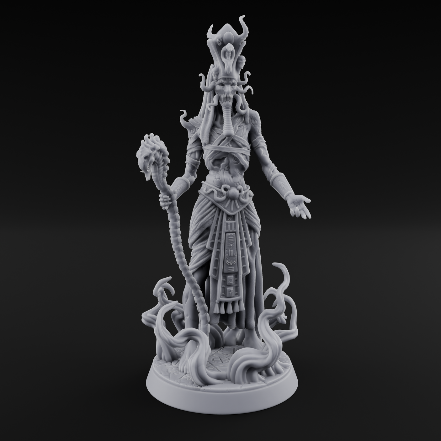 The Black Pharaoh Miniature for Dungeons and Dragons, Pathfinder or other TTRPGs