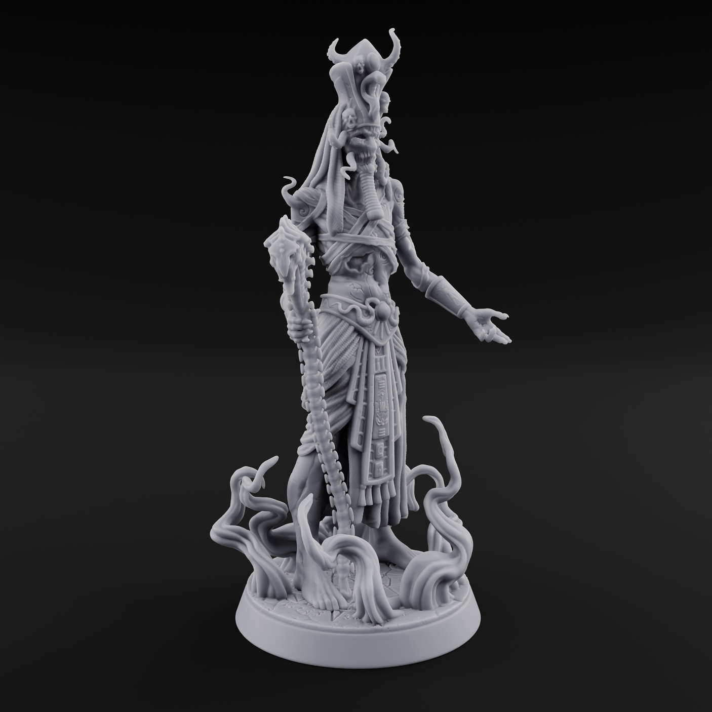 The Black Pharaoh Miniature for Dungeons and Dragons, Pathfinder or other TTRPGs