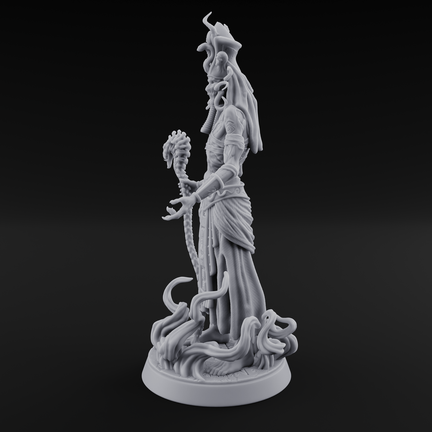 The Black Pharaoh Miniature for Dungeons and Dragons, Pathfinder or other TTRPGs