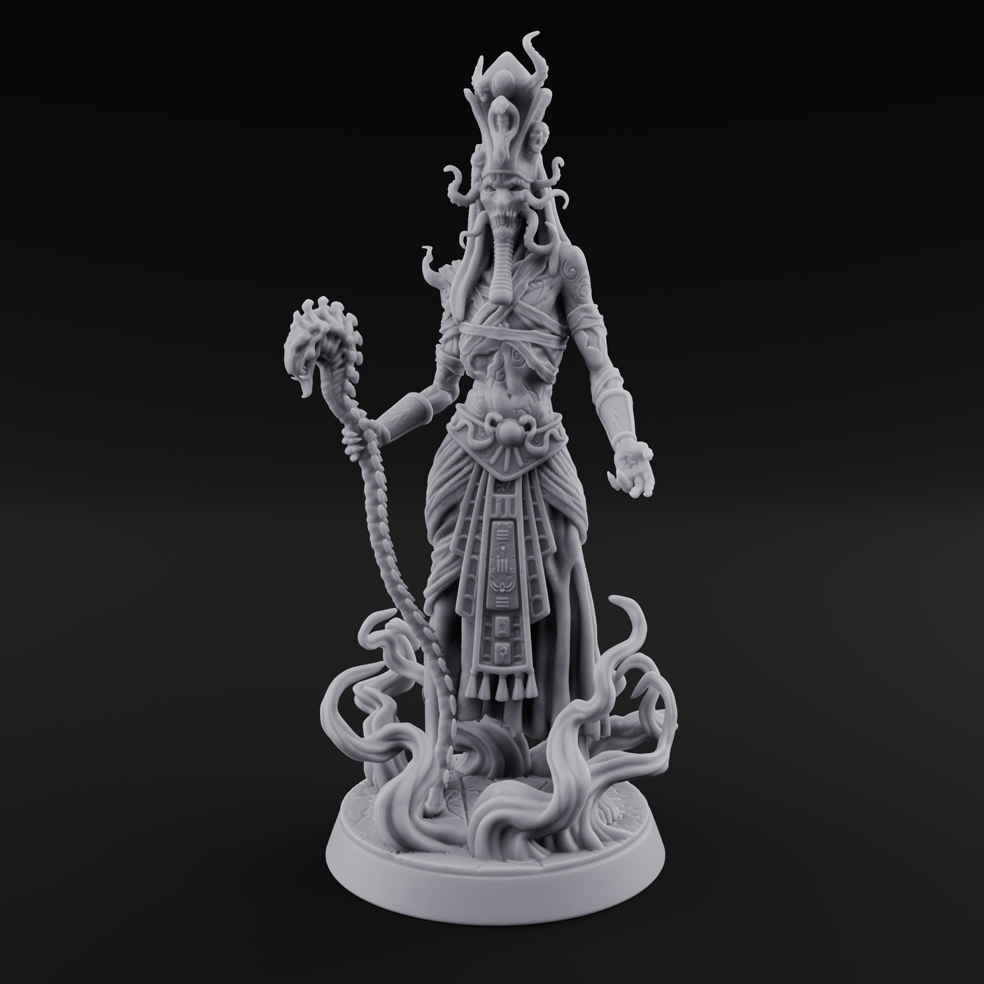 The Black Pharaoh Miniature for Dungeons and Dragons, Pathfinder or other TTRPGs