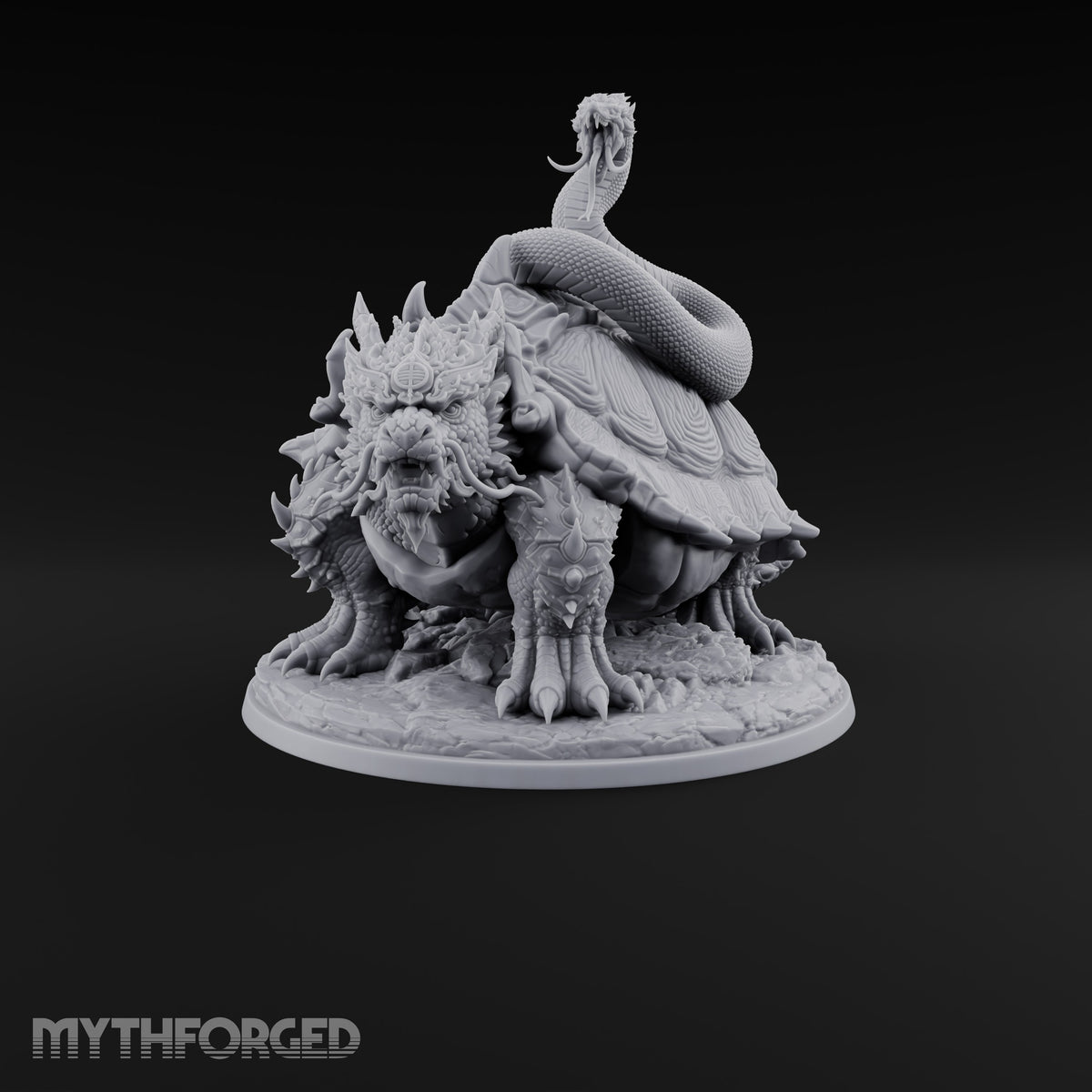 The Stowaway Never Left Dragon Turtle with Coiled Serpent