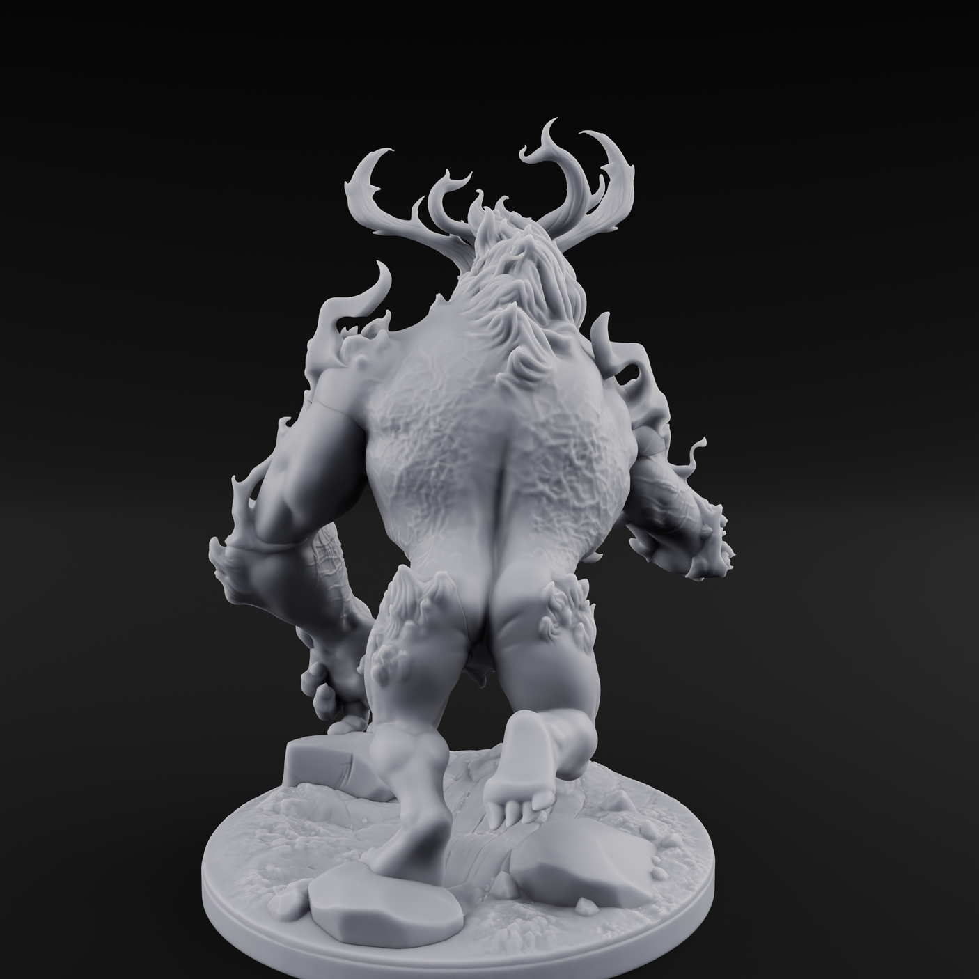 Lumbering And Hungry Wendigo Brute Miniature for Dungeons and Dragons, Pathfinder or other TTRPGs