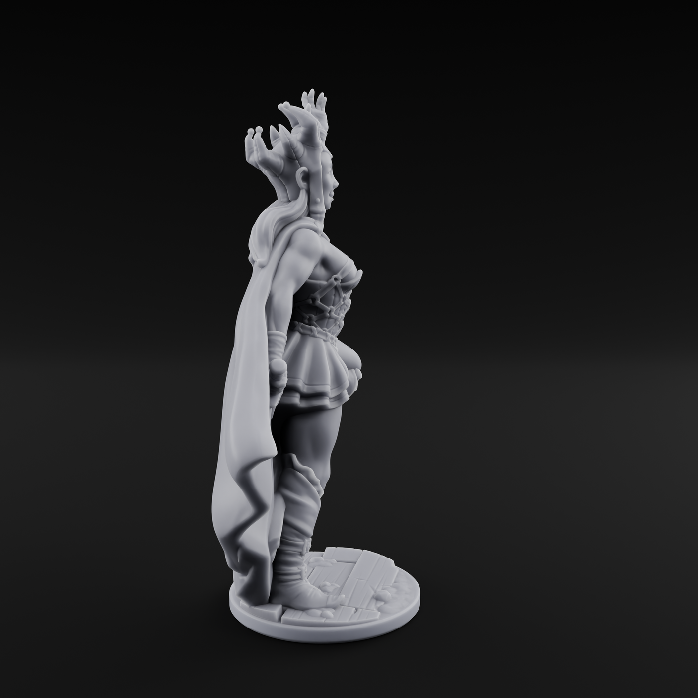 High Kicking Show Off Tiefling Bard Miniature for Dungeons and Dragons, Pathfinder or other TTRPGs