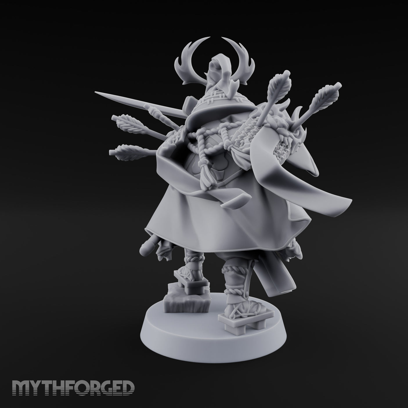 Blade Levelling Samurai Lord Miniature for Dungeons and Dragons, Pathfinder or other TTRPGs