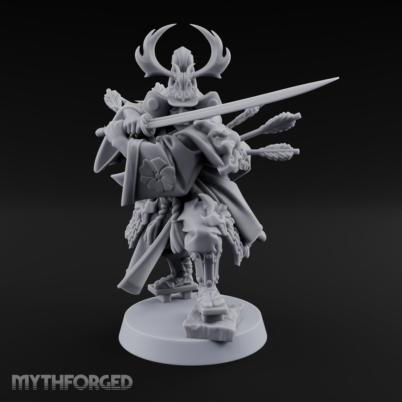 Blade Levelling Samurai Lord Miniature for Dungeons and Dragons, Pathfinder or other TTRPGs