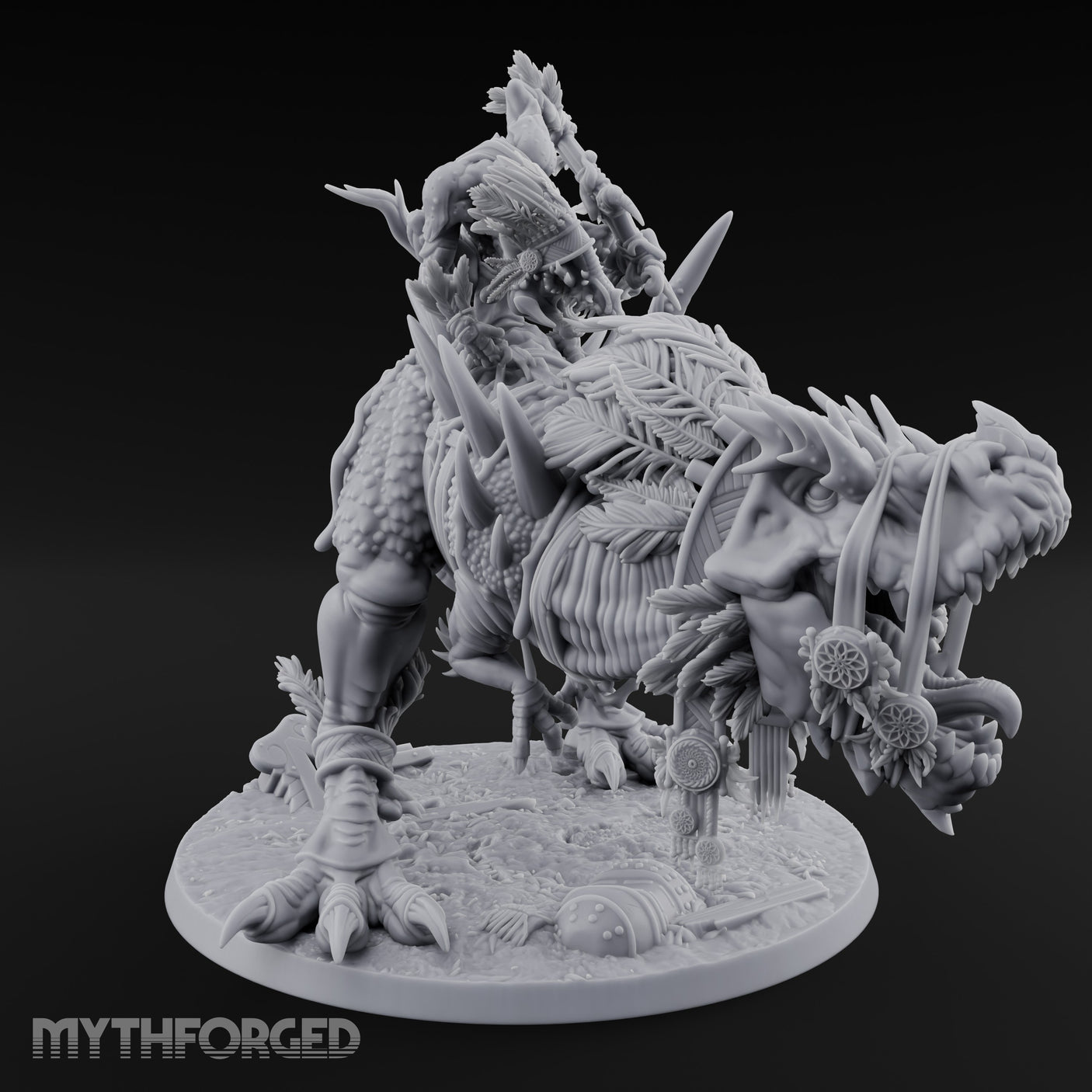 Blade Raising Lizardfolk Dinosaur Rider gallery 1