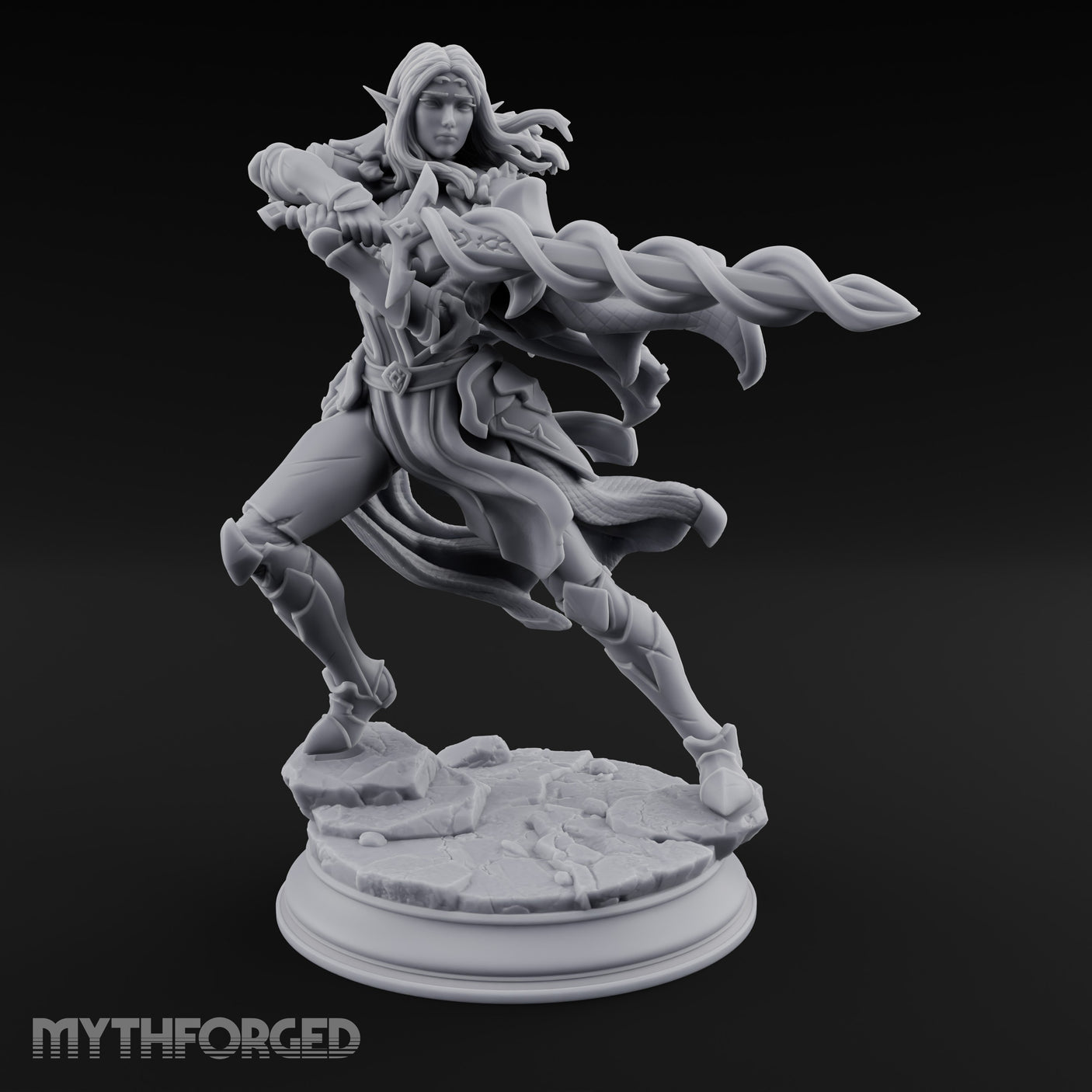 Blade Surging Elf Warrior — 32mm