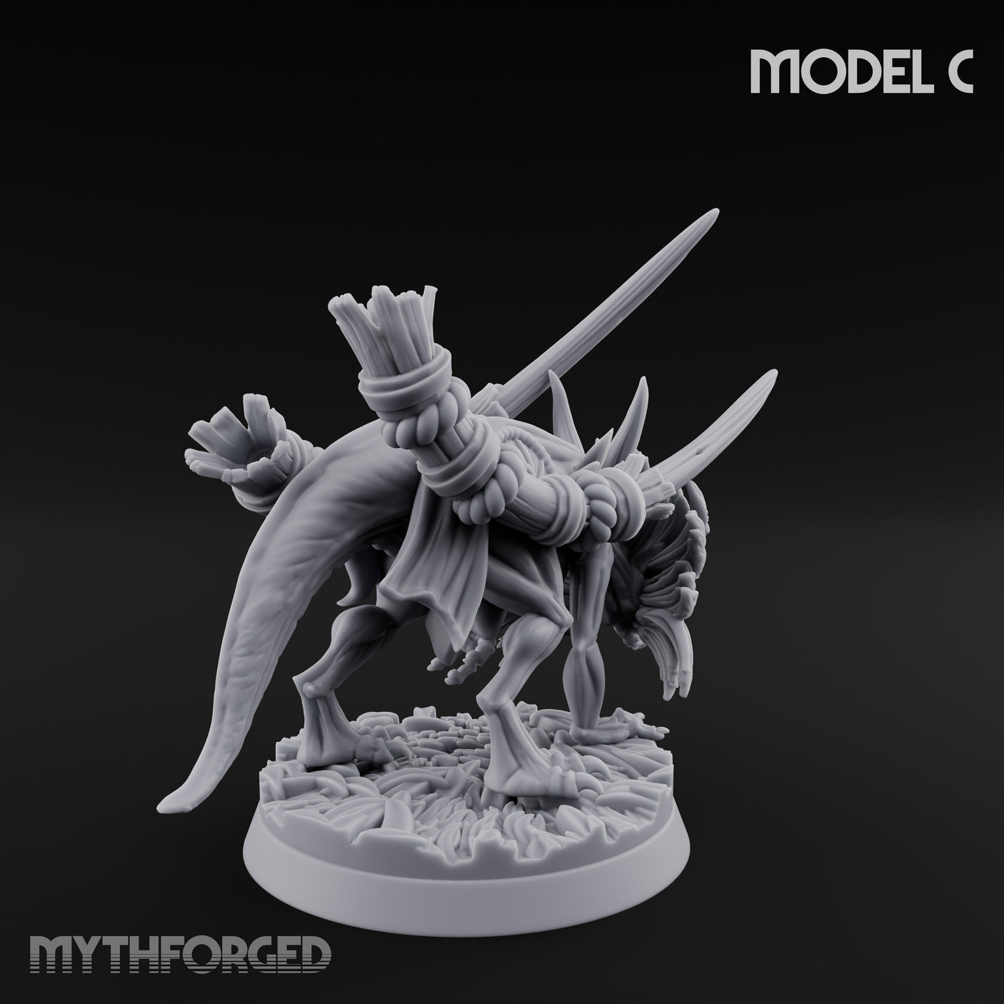 Blade Wielding Lizardfolk Raptor Warrior C gallery 4