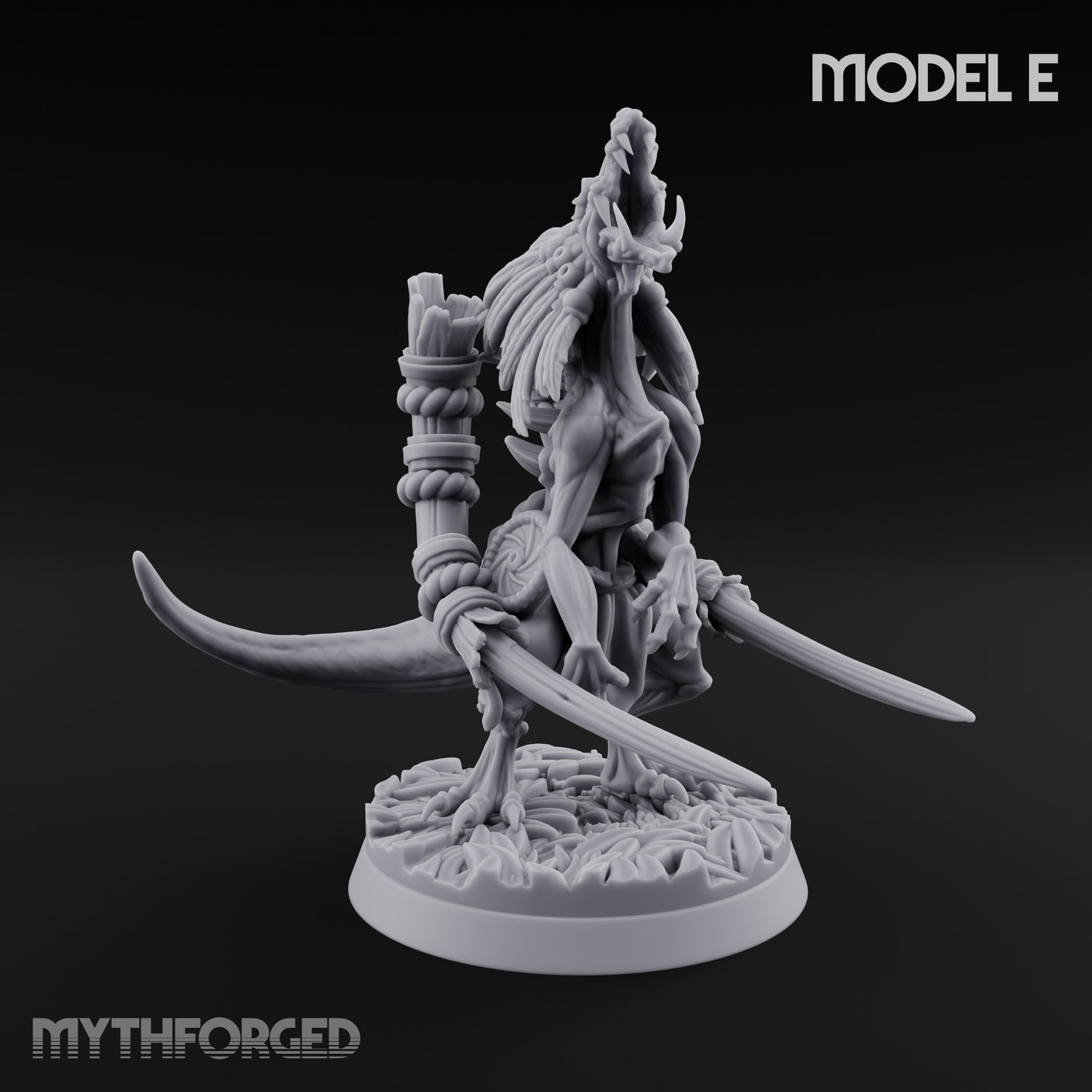 Blade Wielding Lizardfolk Raptor Warrior E gallery 2