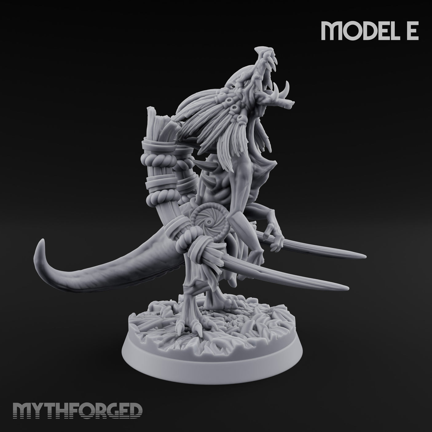 Blade Wielding Lizardfolk Raptor Warrior E gallery 3