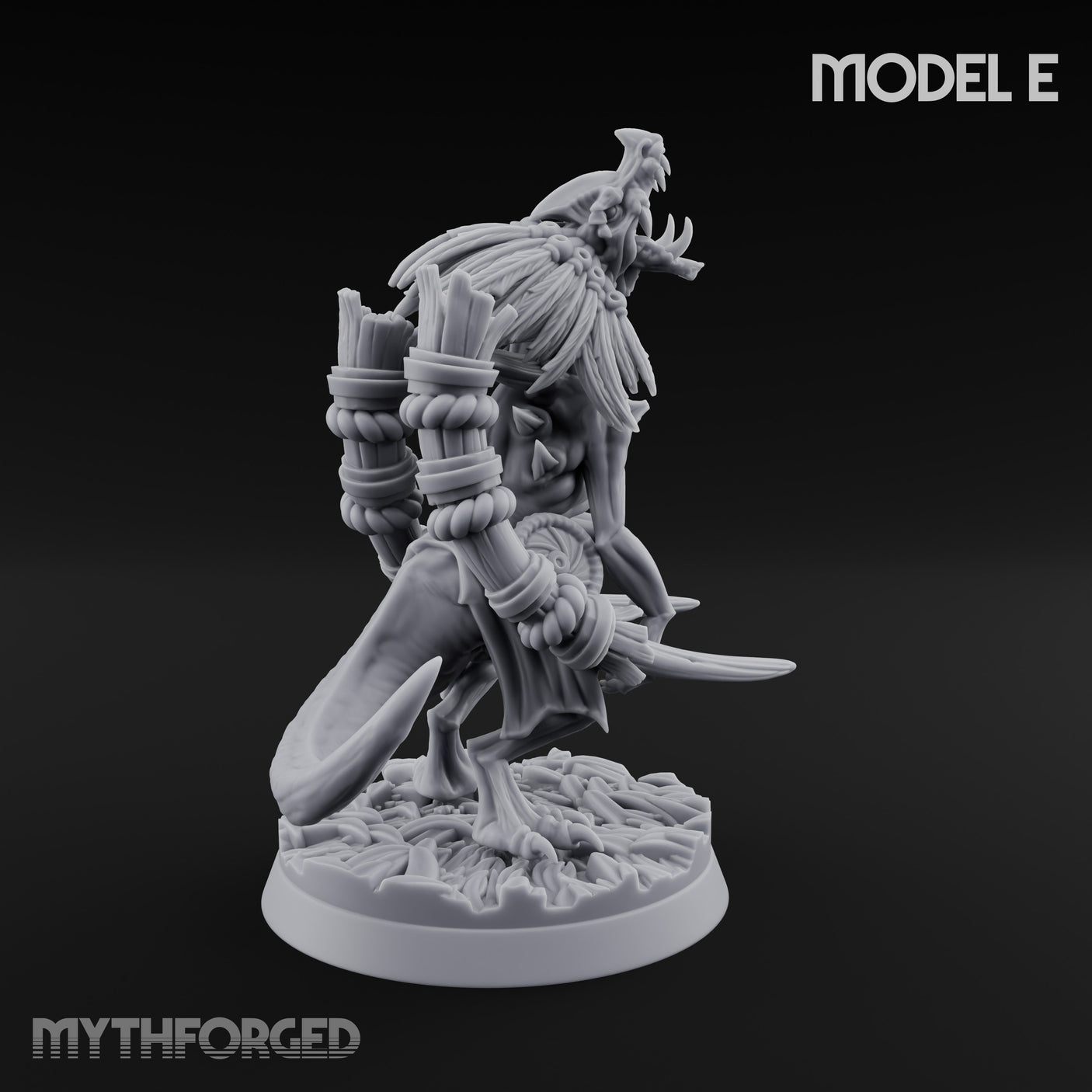 Blade Wielding Lizardfolk Raptor Warrior E gallery 4