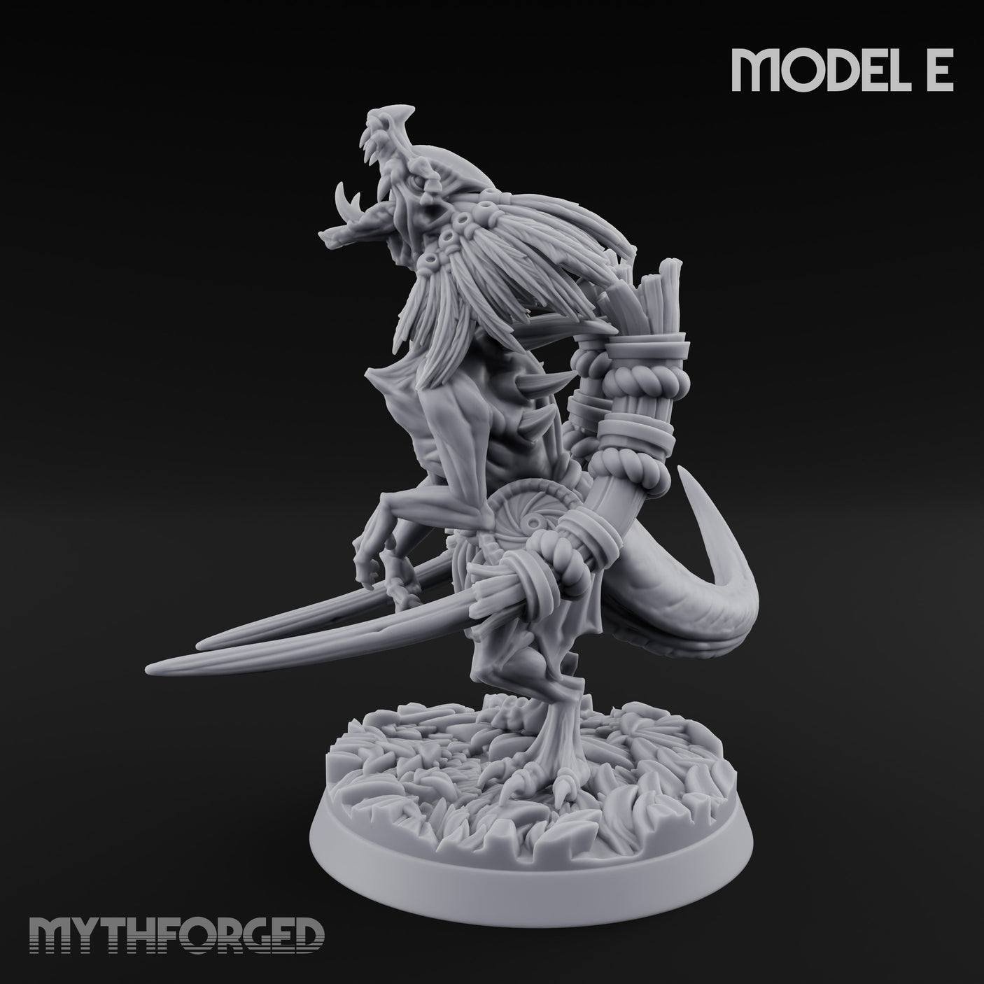 Blade Wielding Lizardfolk Raptor Warrior E gallery 7
