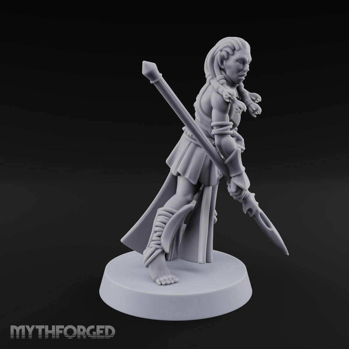 Acrobatically Poised to Strike Elf Bladesingers Miniature for Dungeons and Dragons, Pathfinder or other TTRPGs