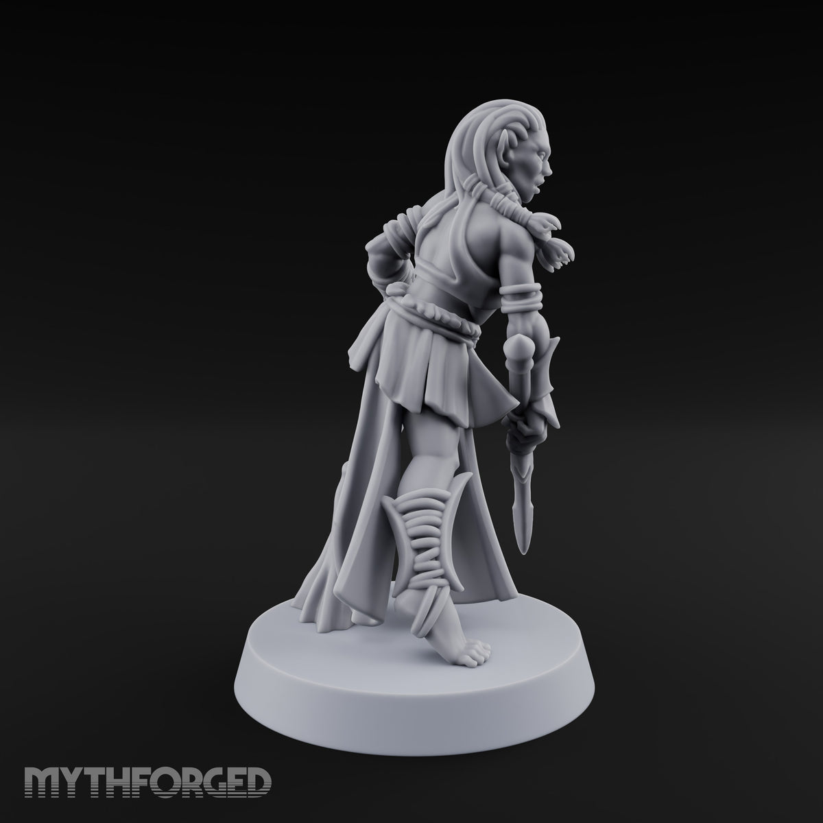Acrobatically Poised to Strike Elf Bladesinger A Miniature for Dungeons and Dragons, Pathfinder or other TTRPGs
