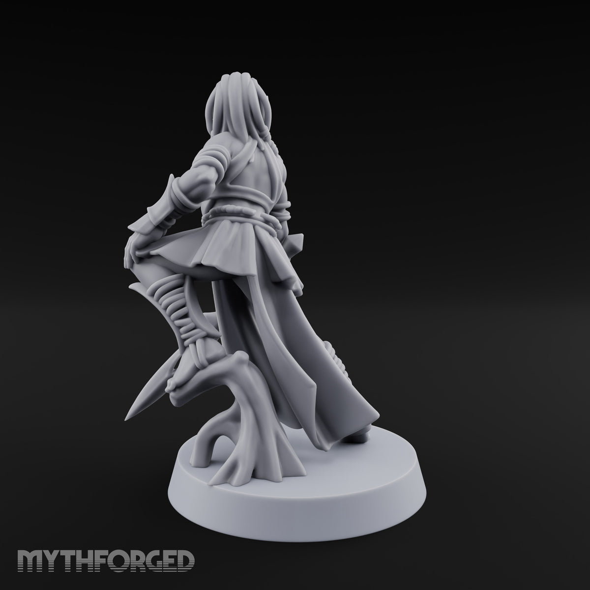 Acrobatically Poised to Strike Elf Bladesinger A Miniature for Dungeons and Dragons, Pathfinder or other TTRPGs
